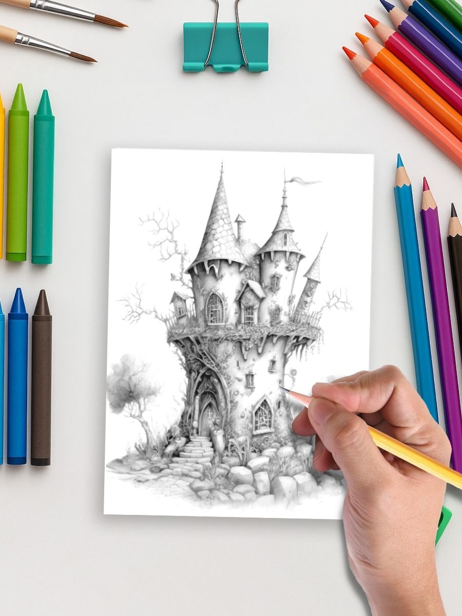 The Fairy House Vault – 525 Enchanted Homes to Color - Image 4